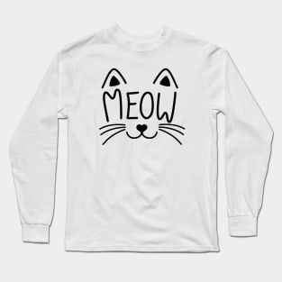 Meow Cat Lovers Cat Owners Long Sleeve T-Shirt